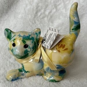 Vintage original Porcelain Patchworks Playing Kitten by Joan Baker Designs